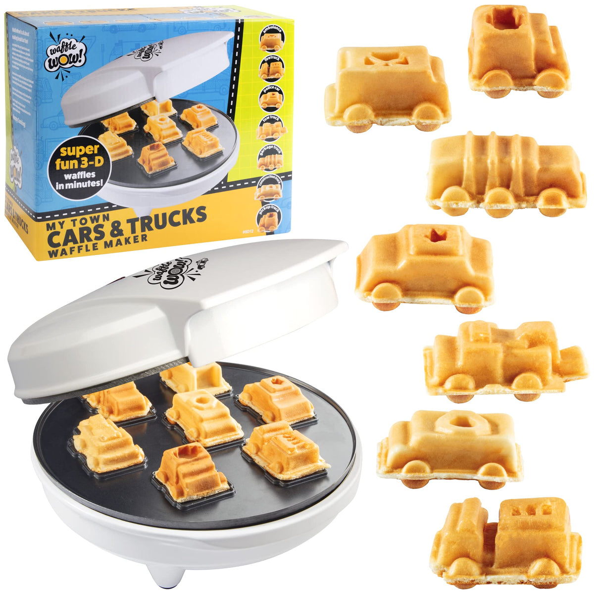 Waffle Wow police car waffle shape for kid-friendly breakfasts and imaginative mornings