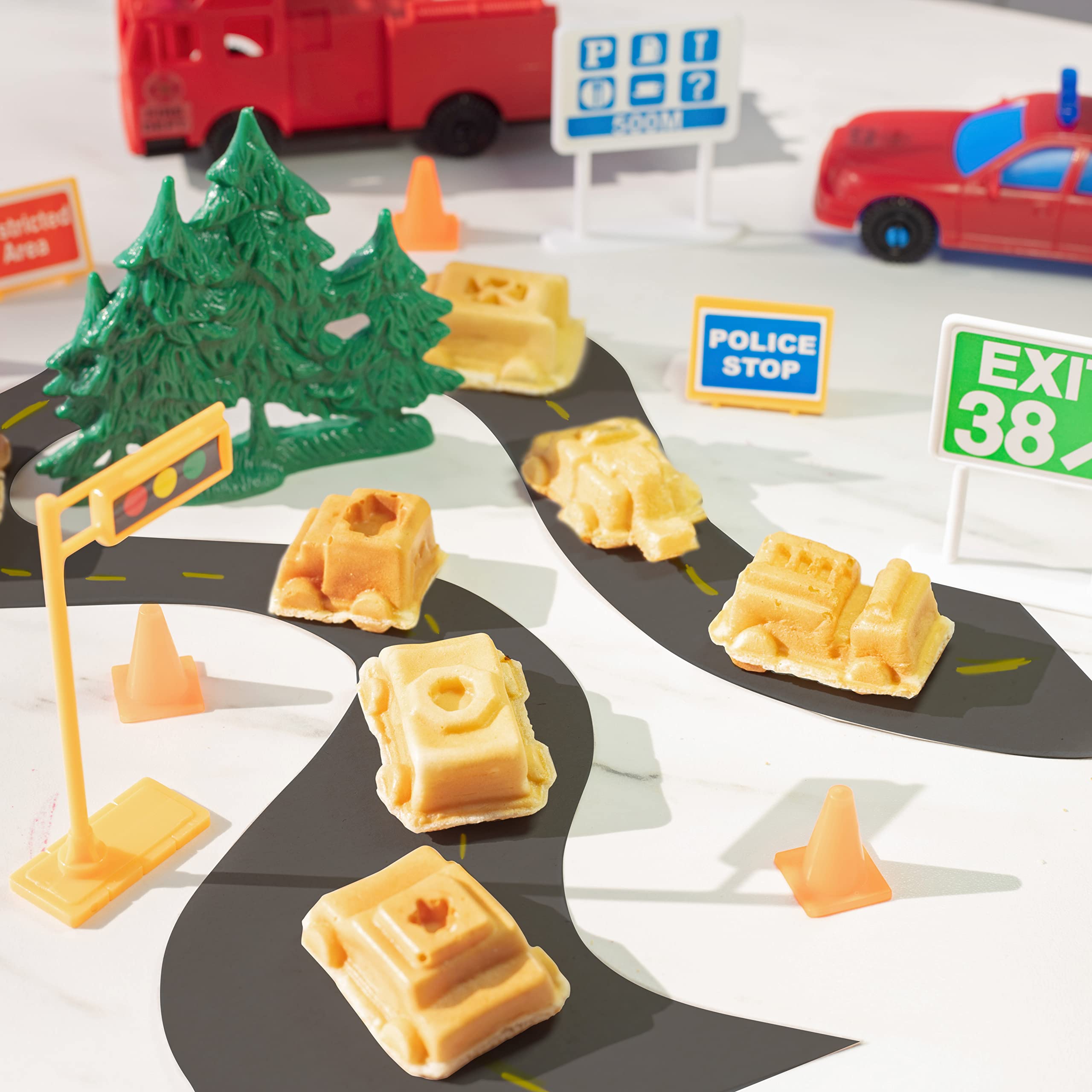 Waffle Wow recipe guide included for vehicle themed breakfasts