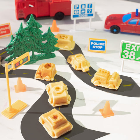 Waffle Wow recipe guide included for vehicle themed breakfasts