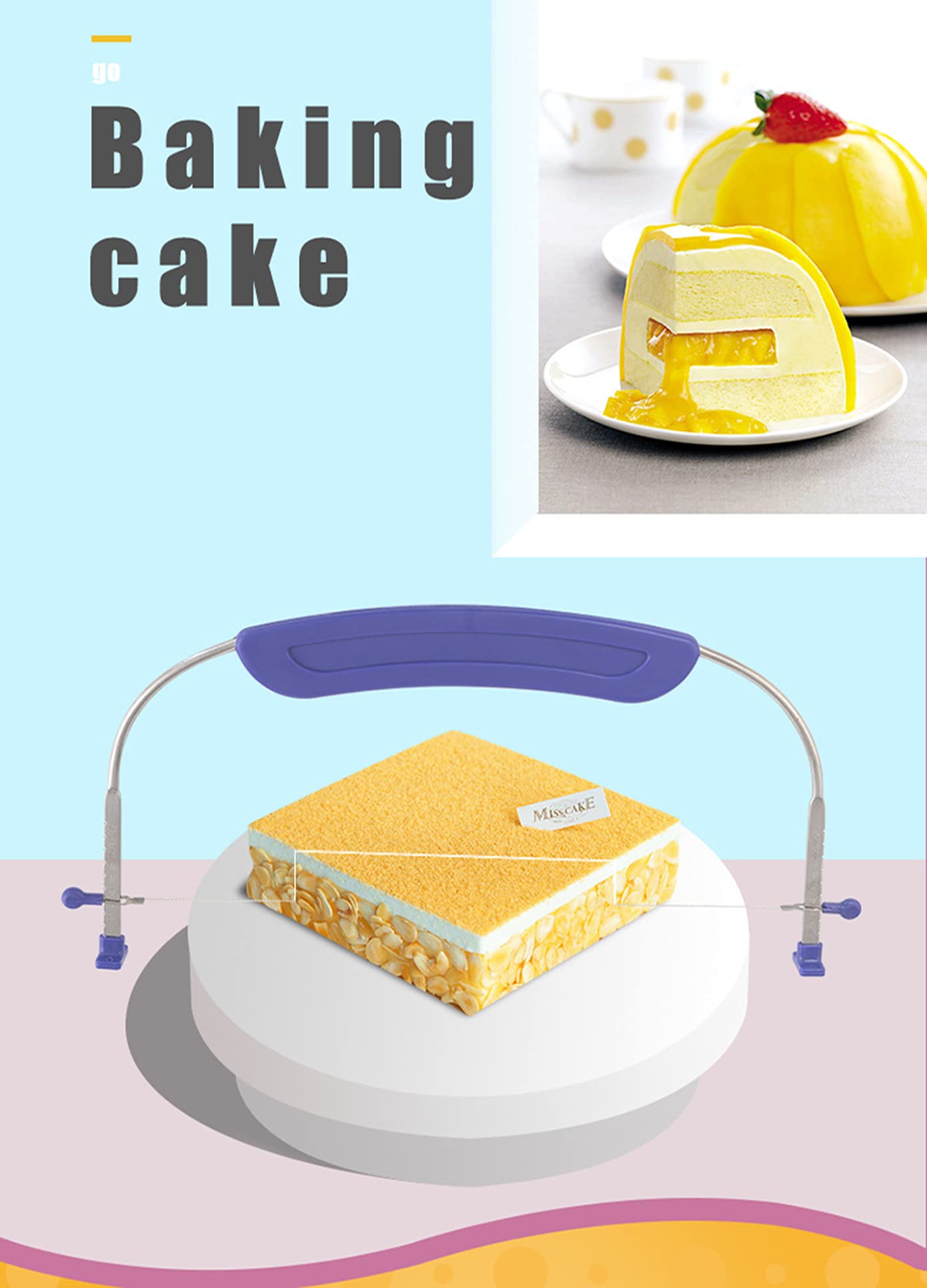 WAFJAMF non-slip handle ensures steady operation while slicing.
