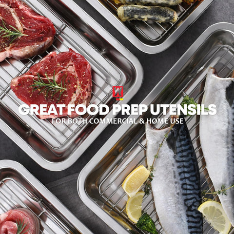 WAGENSTEIGER versatile prep container with rack for resting meats and basting.