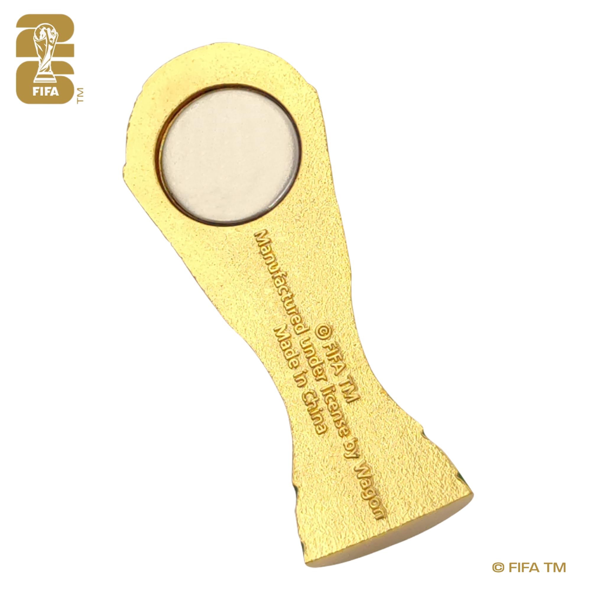 Wagon International official World Cup hologram magnet for collectors and fans.