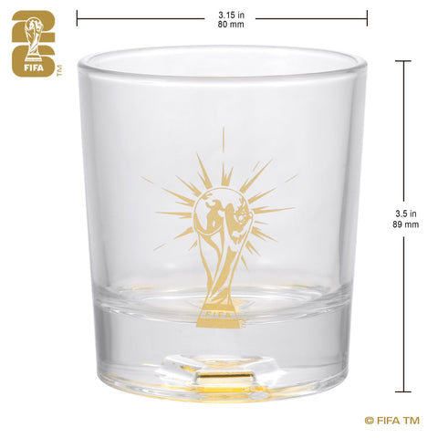 Wagon International World Cup 8oz glass close-up for home bar gatherings.