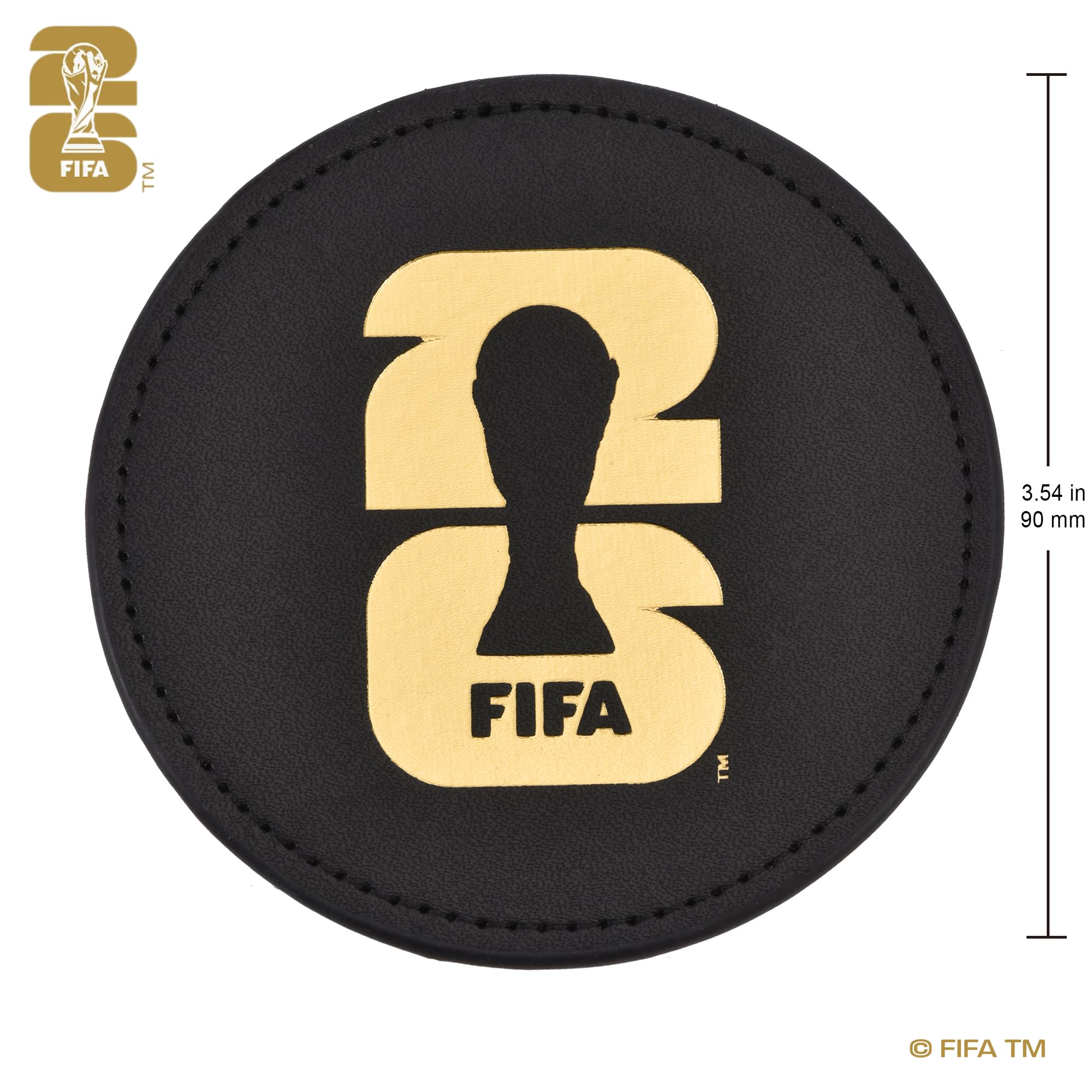 Wagon International World Cup leather coaster protecting surfaces during viewing parties.