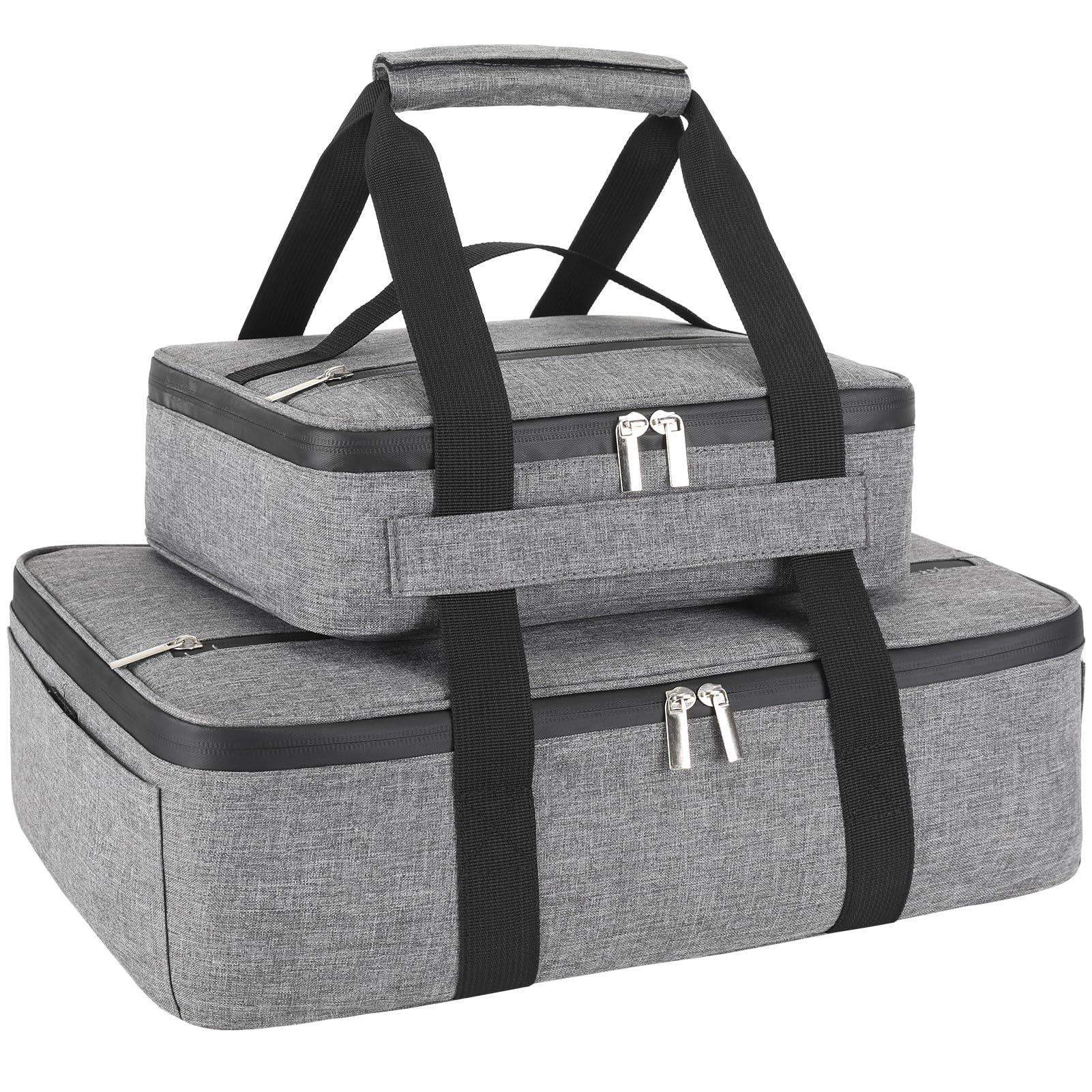 Wakaye casserole carrier large compartment keeps oversized dishes warm and secure