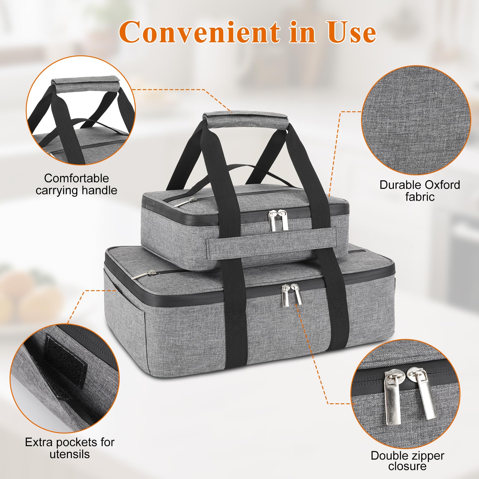 Wakaye carrier with large zip opening for easy packing