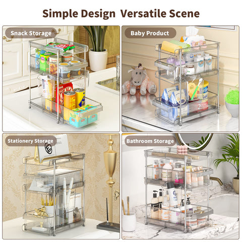 WAKISA under-sink kitchen storage organizer saves space