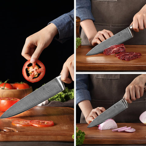Wakoli EDIB carving knife blade in action for roast carving
