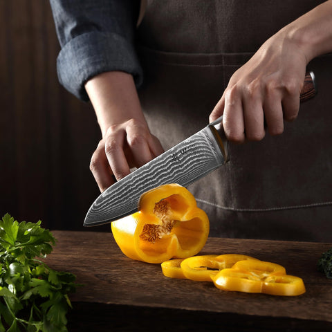Wakoli EDIB pakkawood handles provide secure ergonomic grip.
