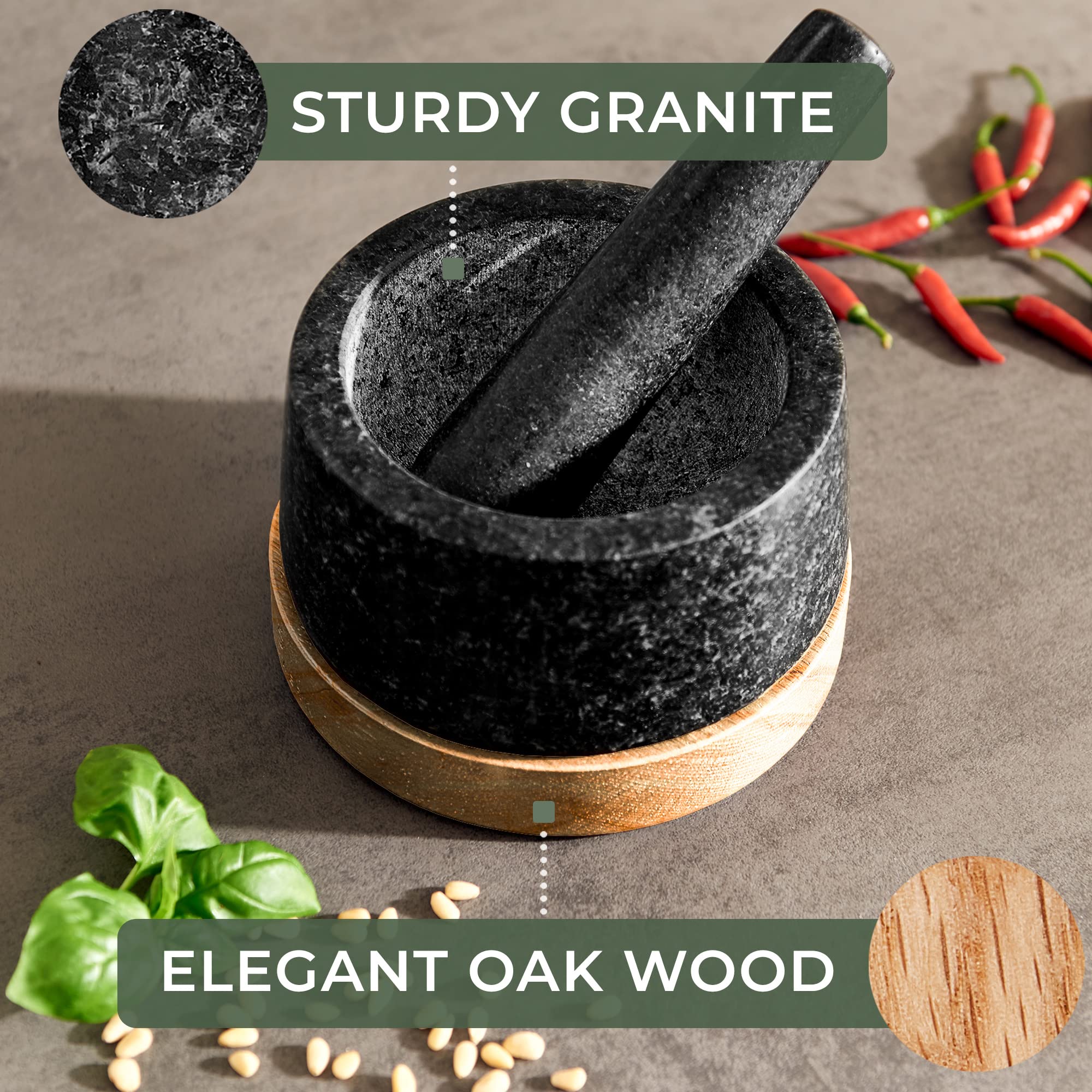 WALDWERK granite-based set ideal for fresh salsa or guacamole experiments