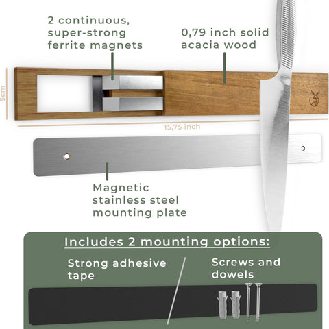 WALDWERK stainless steel magnets detail for secure grip