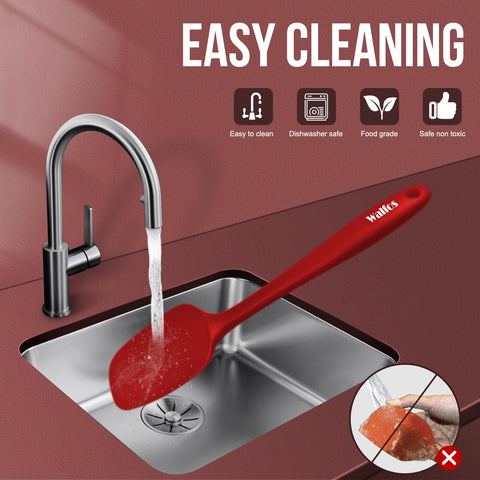 Walfos BPA-free silicone spatula set for safe, chemical-free kitchen use