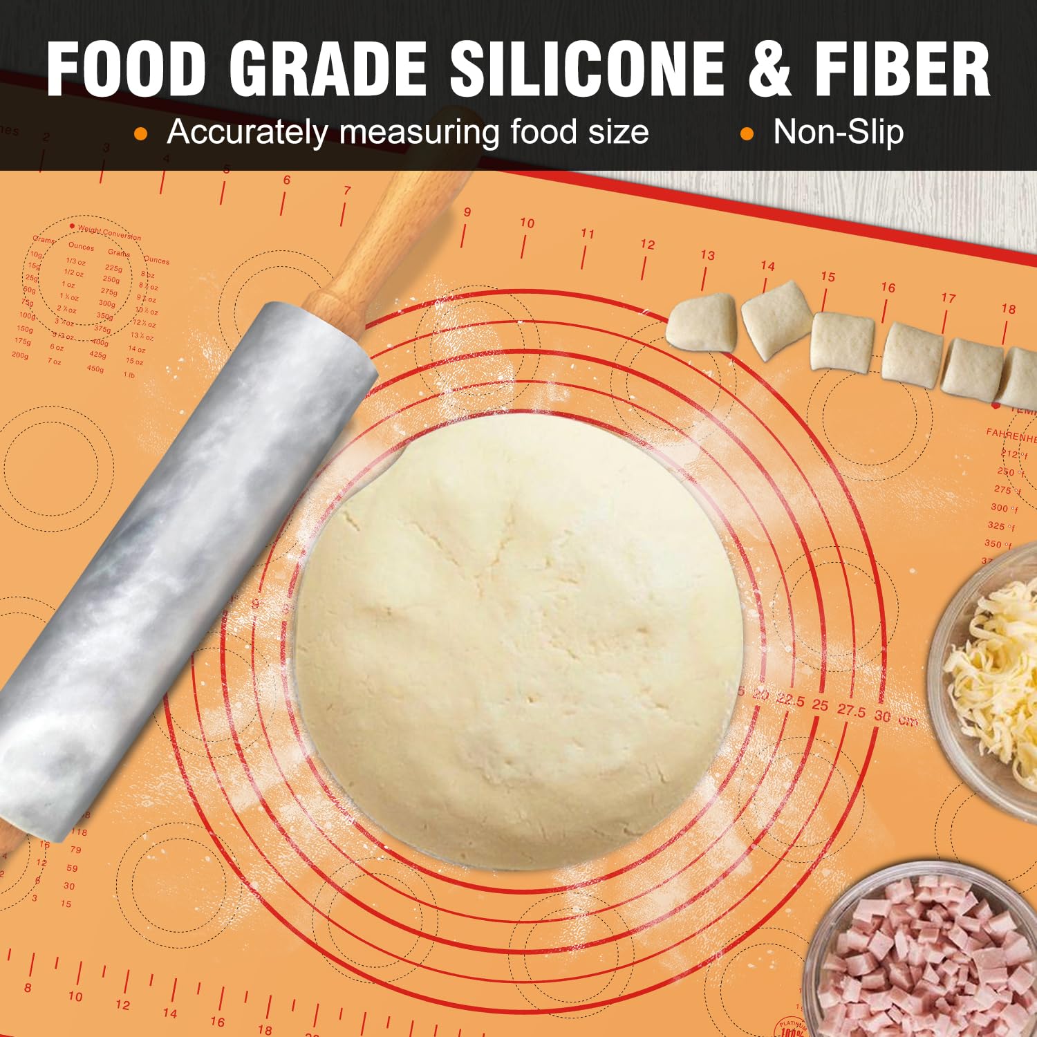 Walfos pastry mat is dishwasher-safe for quick cleanup