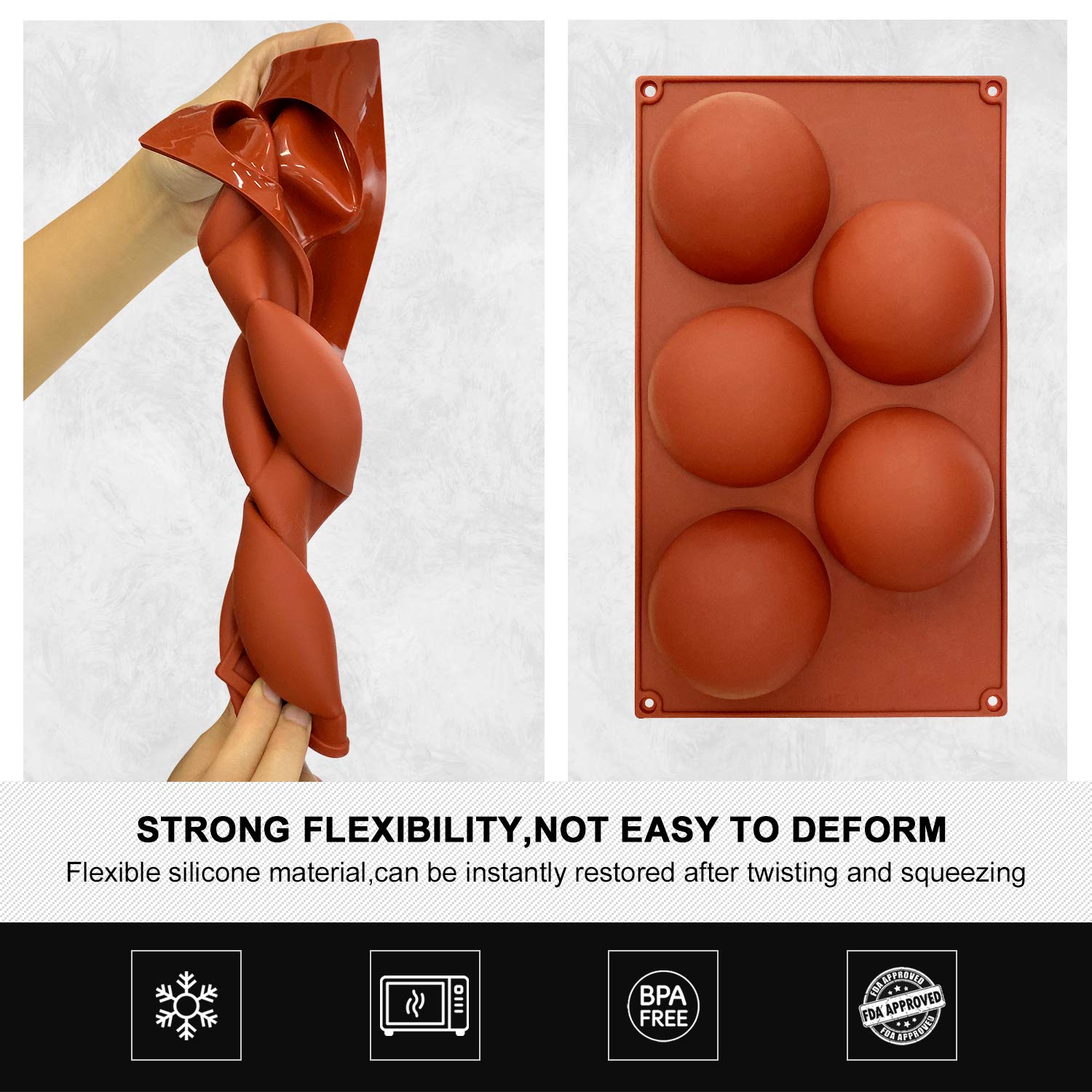 Walfos dishwasher-safe mold makes cleanup easy after decorating.