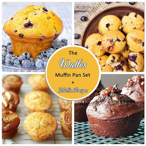 Walfos dishwasher-safe muffin pan simplifies washing after baking.