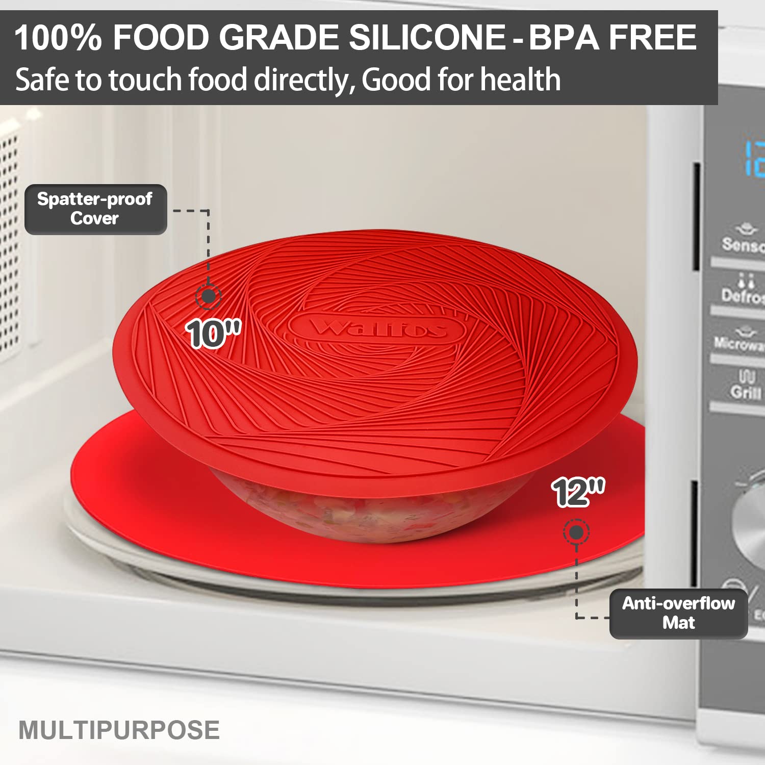 Walfos heat-resistant silicone mat withstands high temps up to 446°F