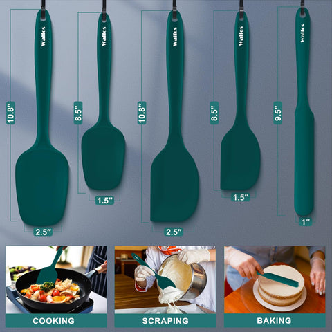 Walfos dishwasher-safe silicone spatula for quick cleanup after cooking.