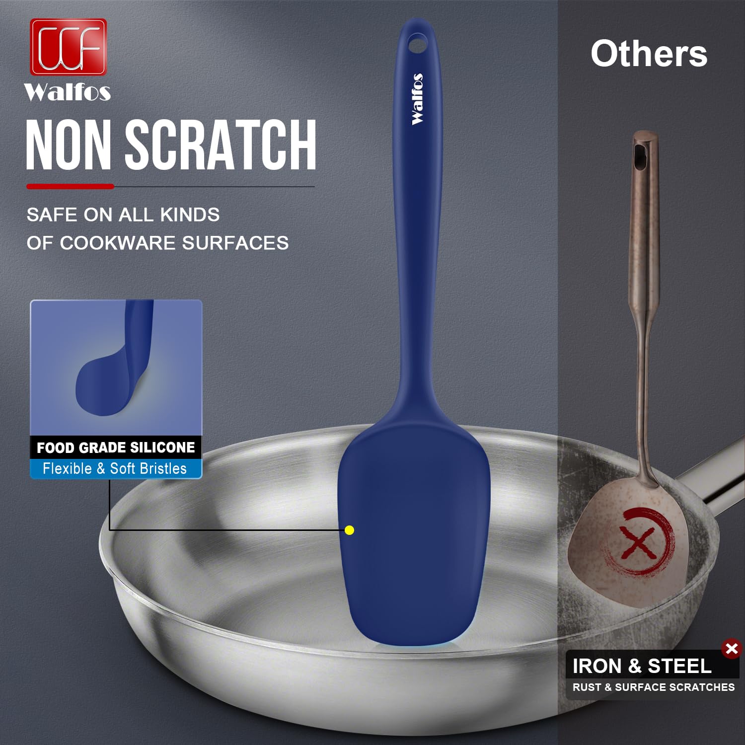 Walfos spatulas are dishwasher safe for quick cleanup