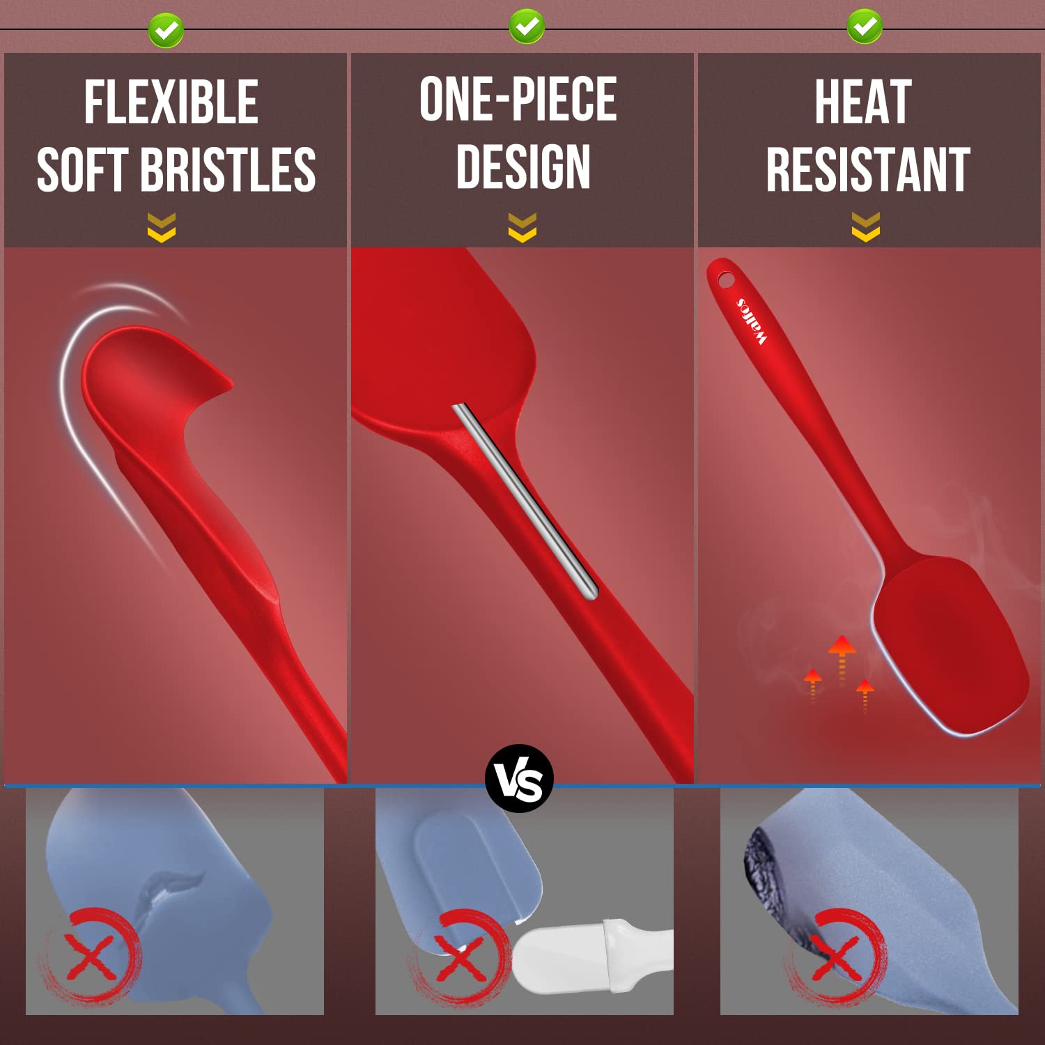 Walfos dishwasher-safe spatulas simplify post-cooking cleanup