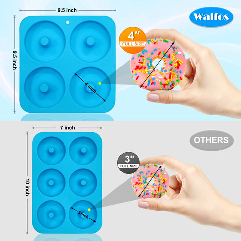 Walfos donut mold that's dishwasher safe for quick cleaning.