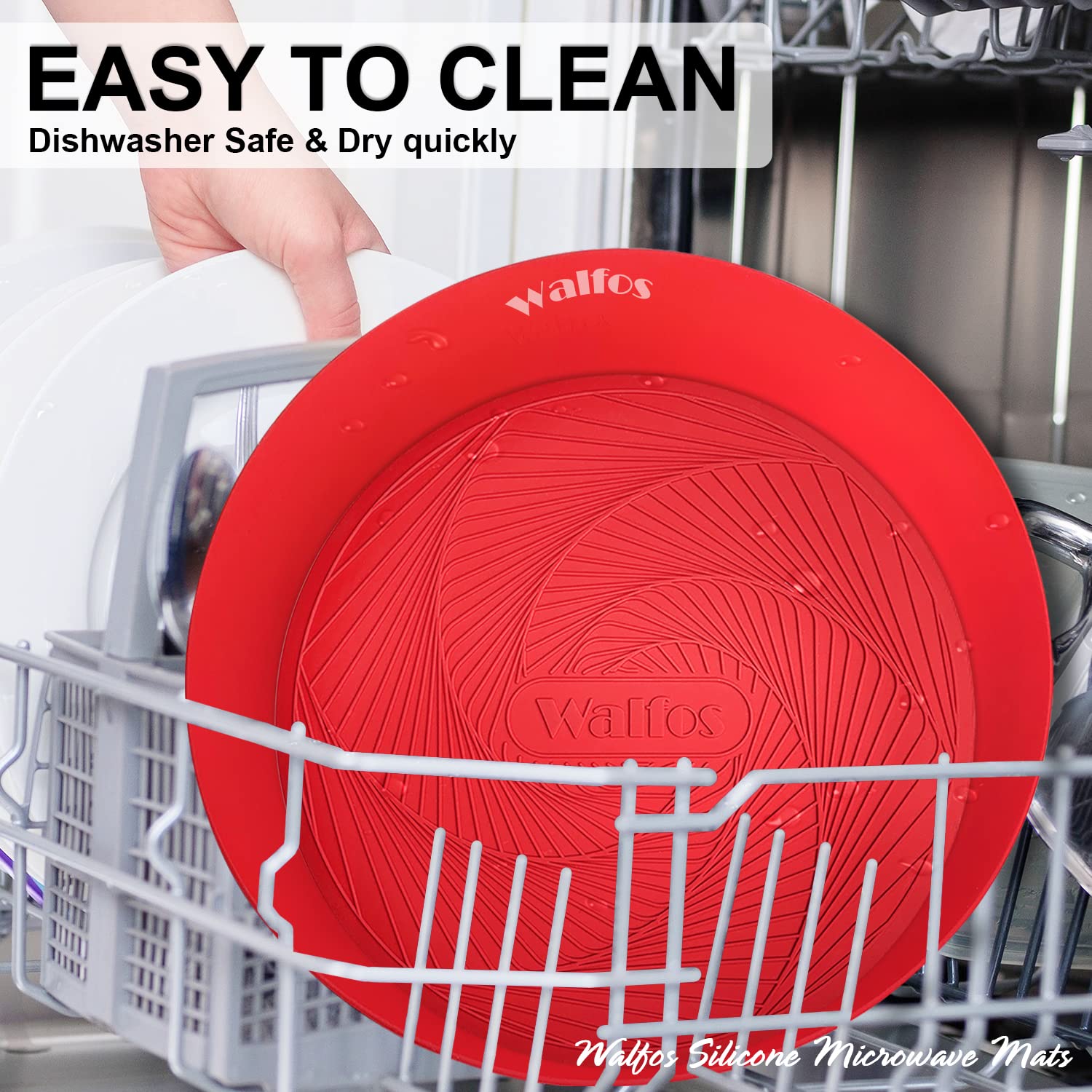 Walfos kitchen mat red serves as utensil rest and more