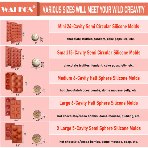 Walfos non-stick silicone mold enables easy release and smooth decoration work.