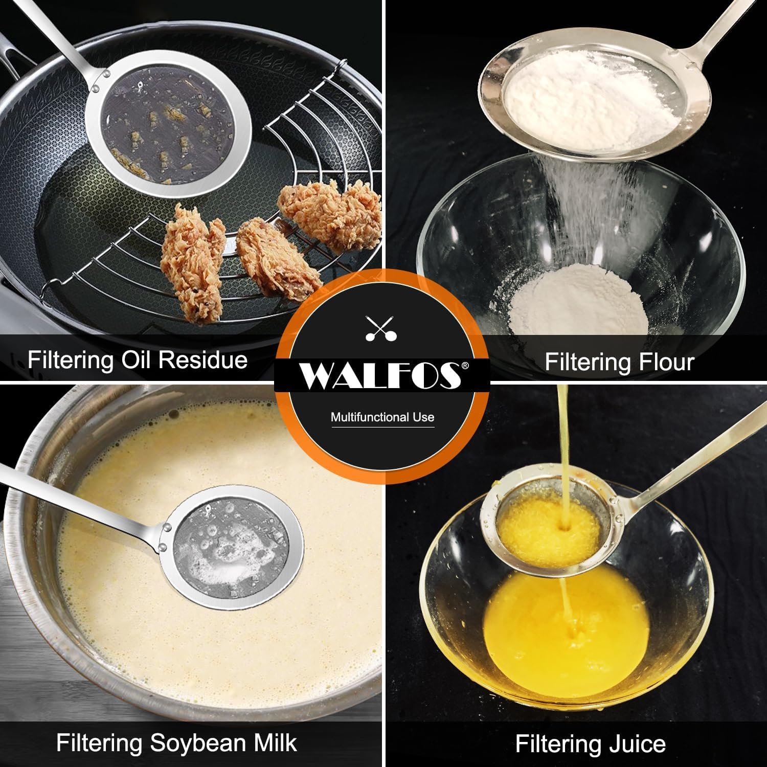 Walfos fat skimmer spoon removes grease quickly during cooking