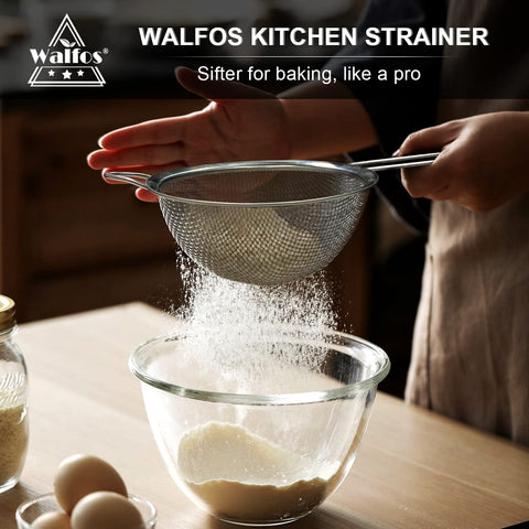 Walfos closeup shows taut mesh preventing particles from slipping through