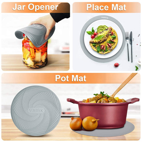 Walfos heat resistant up to 475°F protects counters during cooking.