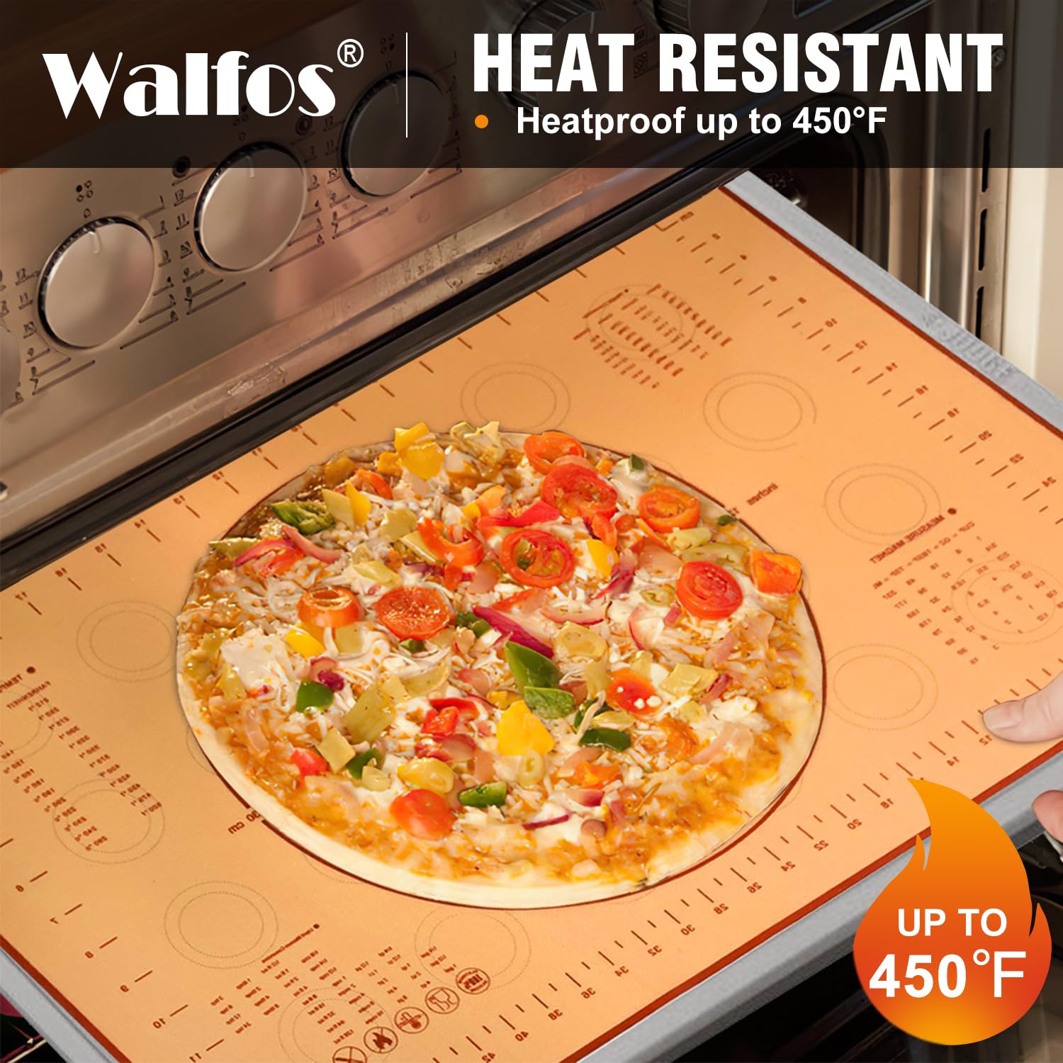 Walfos marble rolling pin weighs 2.7 pounds for steady rolling