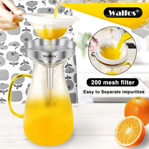 Walfos kitchen funnel with 570mm mouth, versatile for bulk pouring.