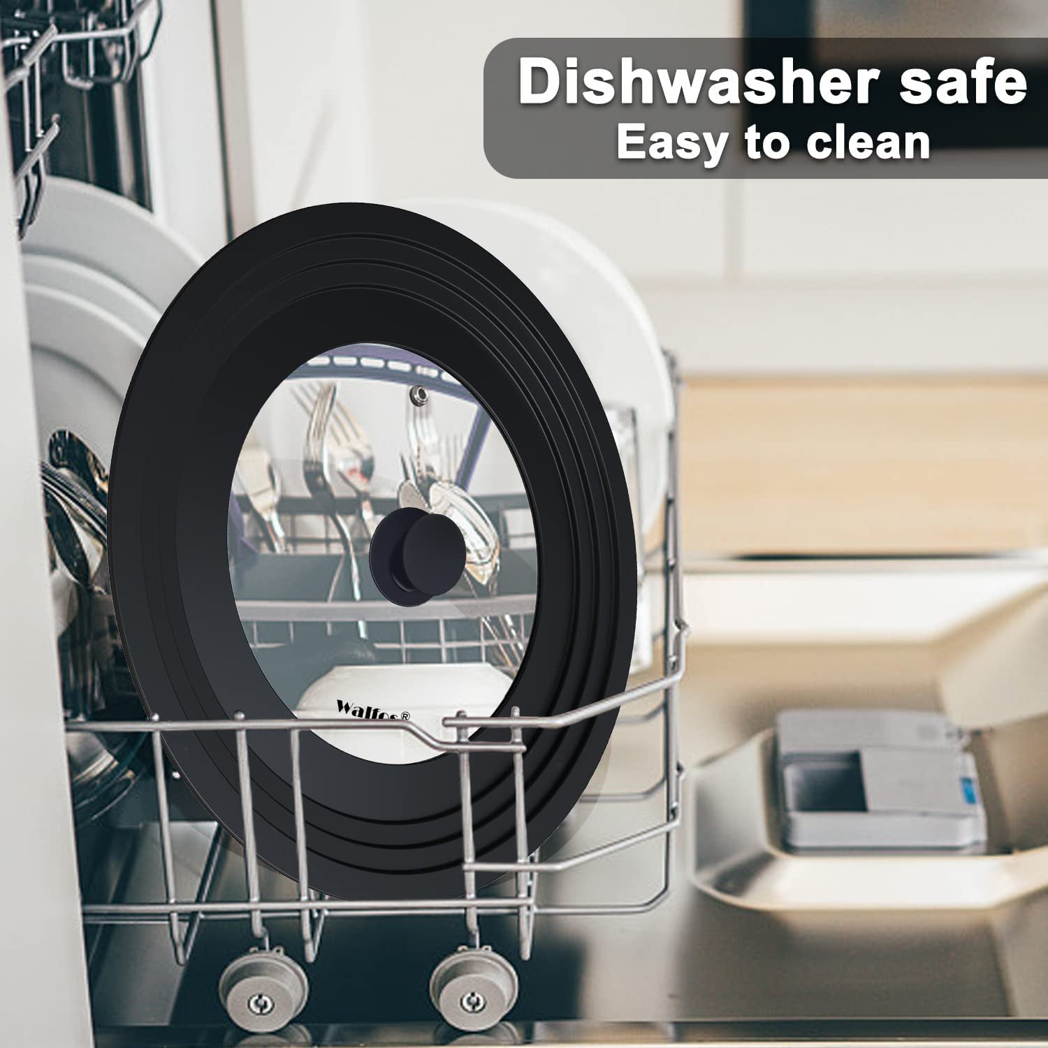 Walfos lid flat for space saving storage in drawers and cabinets