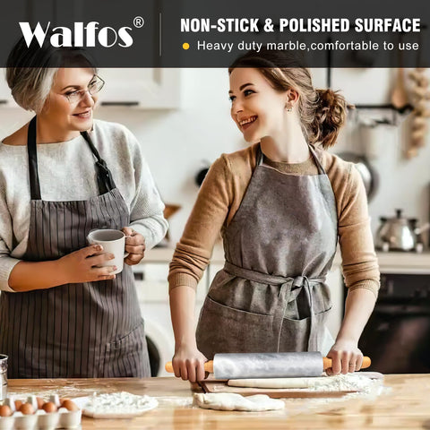 Walfos rolling pin demonstrates 360-degree rolling for even dough
