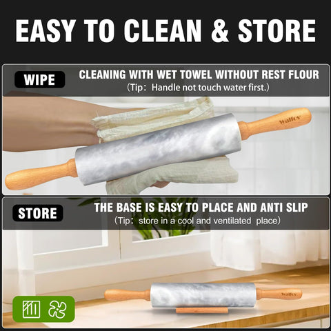 Walfos marble surface resists grease for easy cleanup