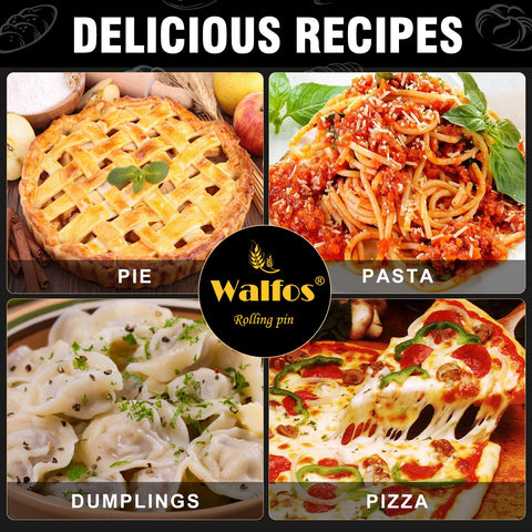 Walfos set versatile for pizza, pie, pasta, and bread dough preparation.