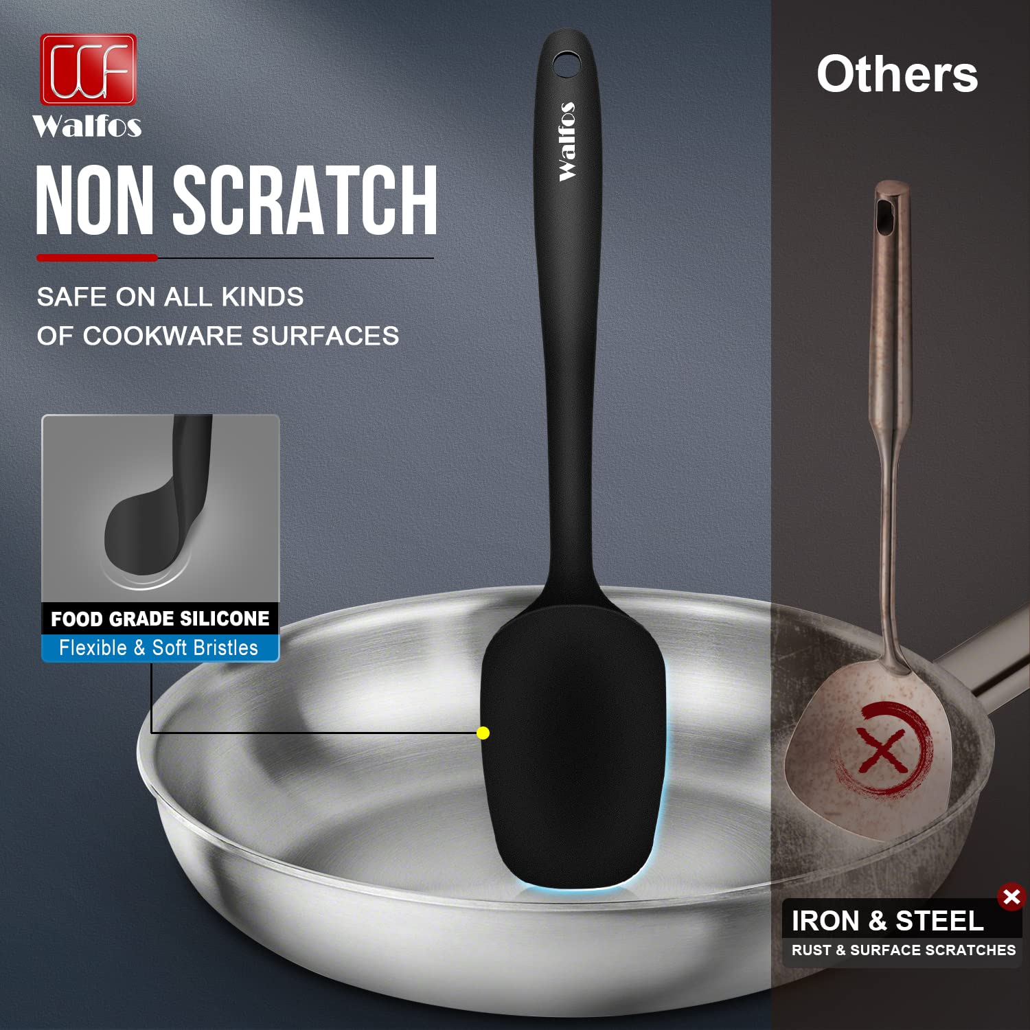Walfos mini spatulas trio ideal for spreading and decorating.