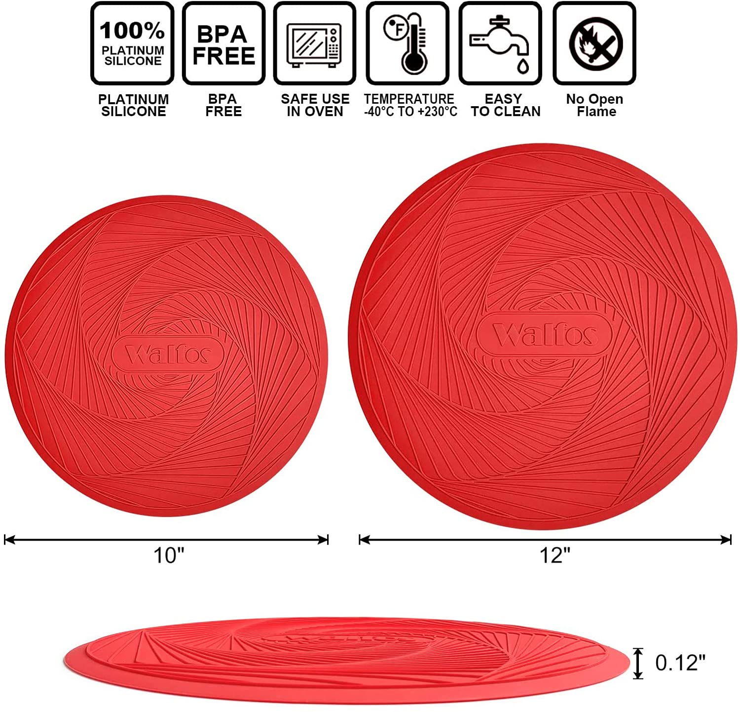 Walfos multipurpose red mat protects surfaces and doubles as a placemat