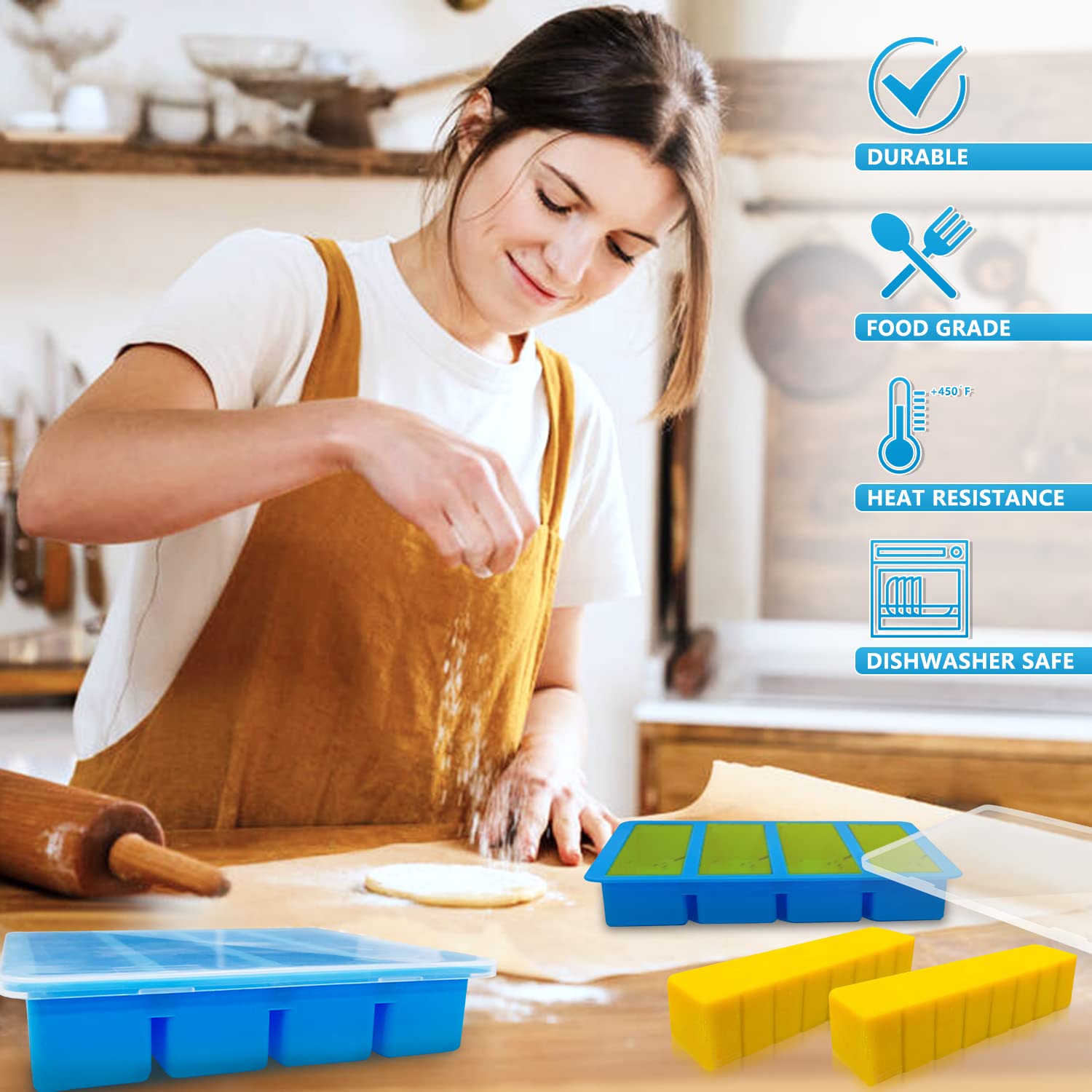 Walfos multipurpose mold suitable for bars and soaps