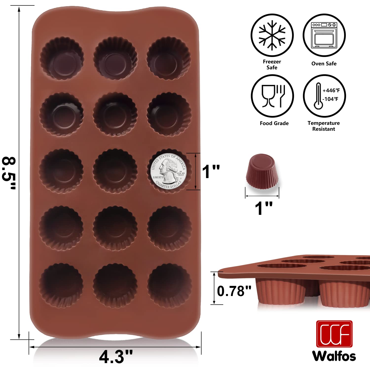 Walfos non-stick mold for quick, clean chocolate pops