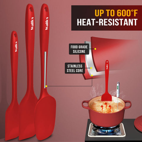 Walfos spatula featuring one-piece design for seamless scraping and easy cleanup