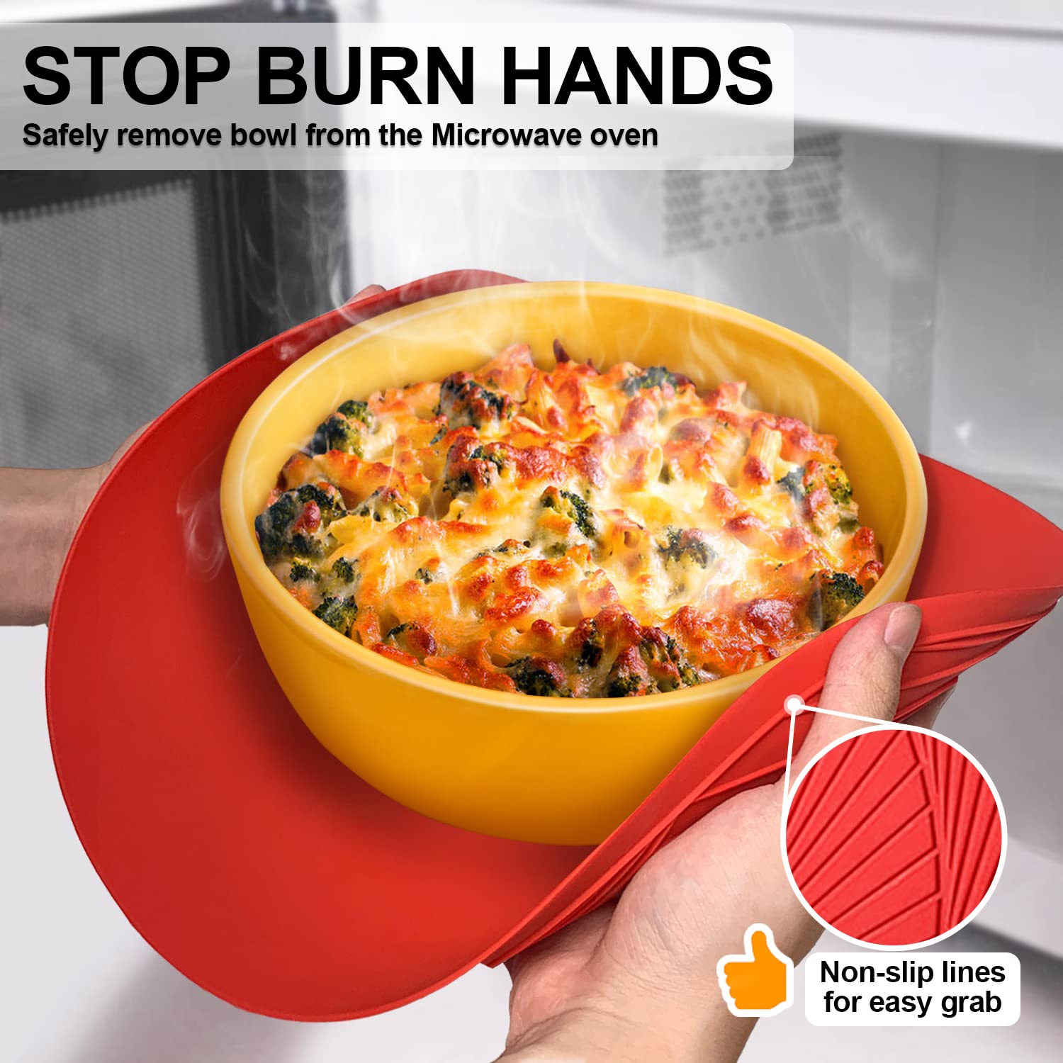 Walfos red silicone mat is dishwasher safe for cleanup