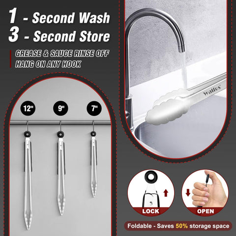 Walfos locking ring-pull system keeps tongs closed