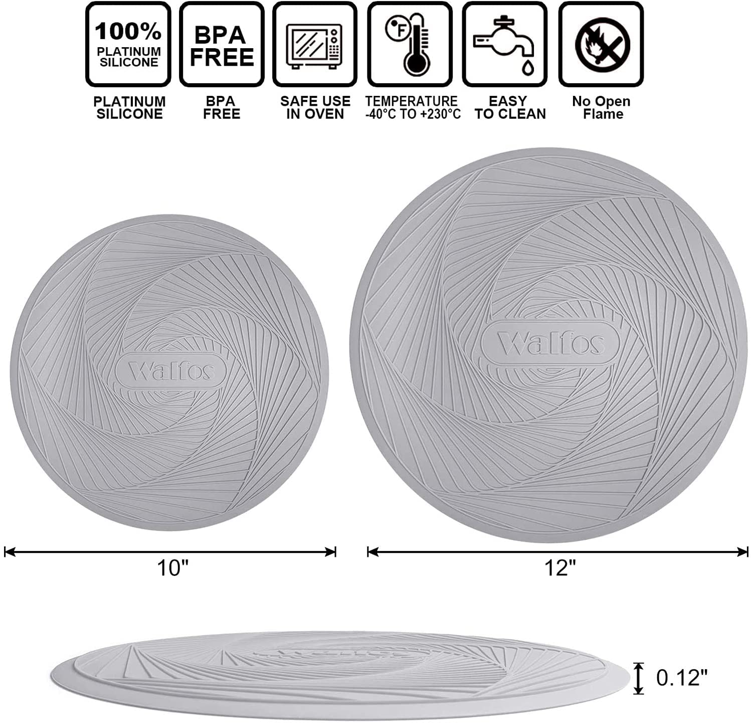 Walfos silicone mat keeps counters cool when removing hot pots.