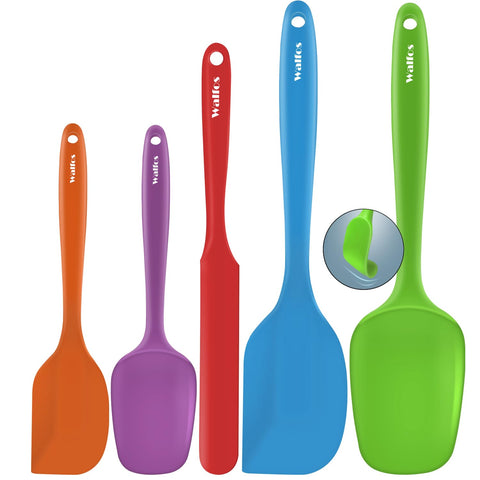 Walfos silicone spatula set, heat resistant up to 600°F, for safe cooking