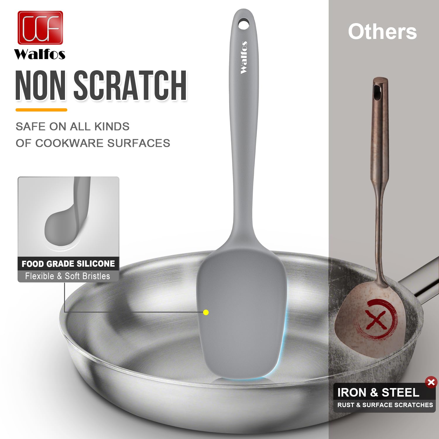Walfos dishwasher-safe spatulas simplify cleanup after cooking and baking