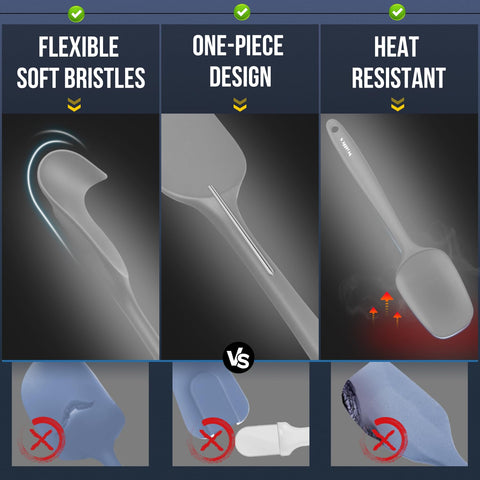 Walfos silicone spatulas are BPA-free and safe for non-stick cookware.