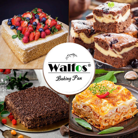 Walfos non-stick bakeware ideal for brownies and cakes.