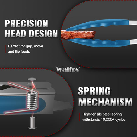 Walfos stainless steel handle with integrated design for durability.
