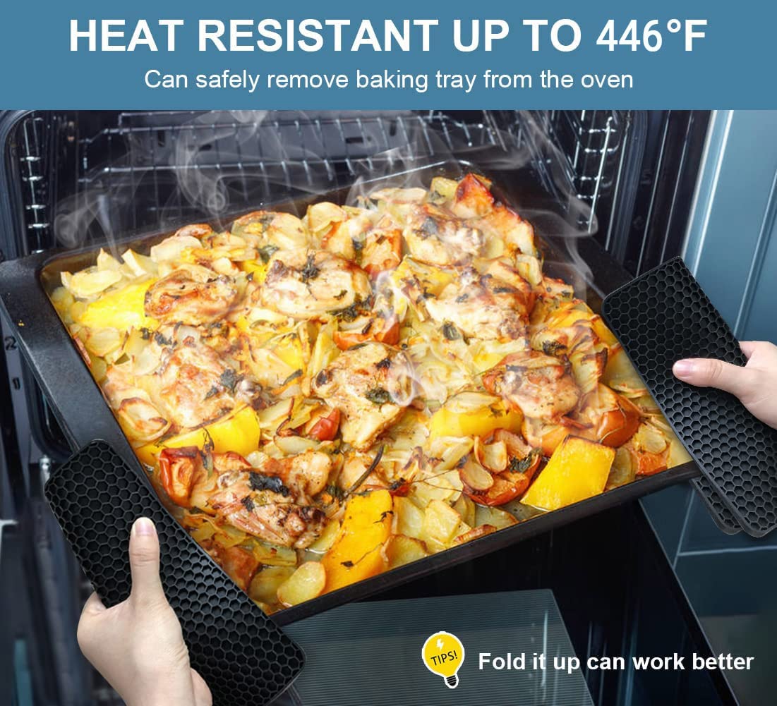 Walfos silicone trivet mat red serves as a versatile kitchen mat for multi-use