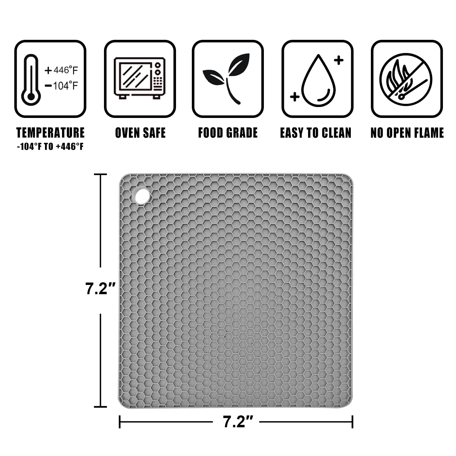 Walfos silicone trivet mats – spoon holder keeps utensils organized while cooking.